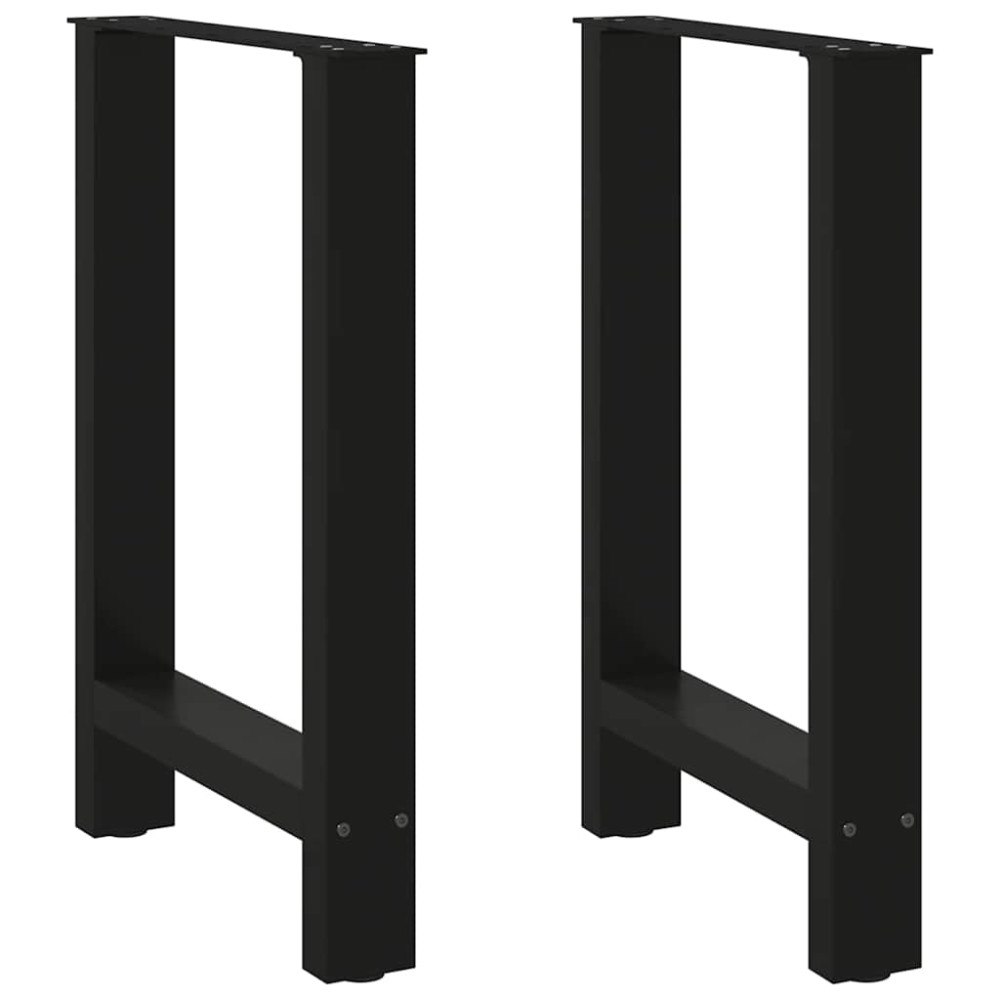 vidaXL Matbordsben svarta 2 st 60x(72-73) cm stål