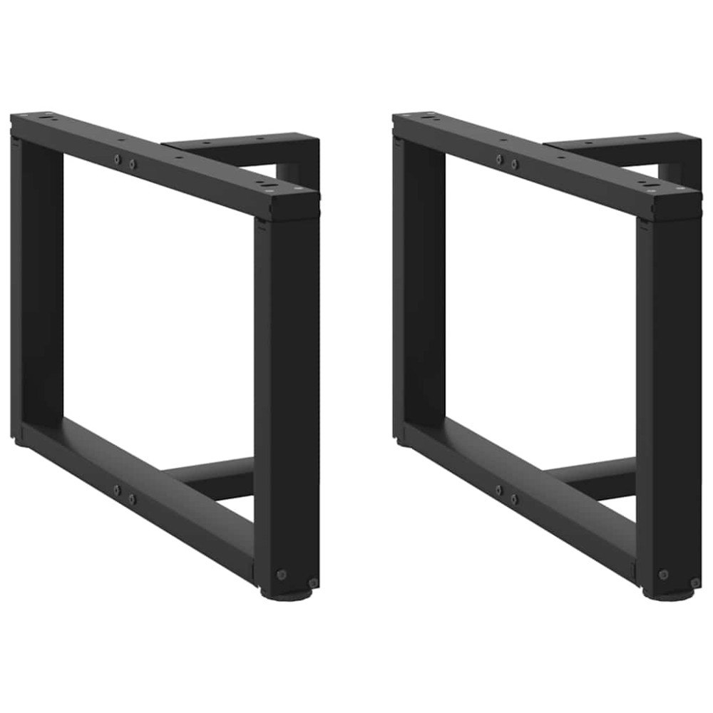 vidaXL Soffbordsben T-formade 2 st svarta 60x25x(42-43) cm stål