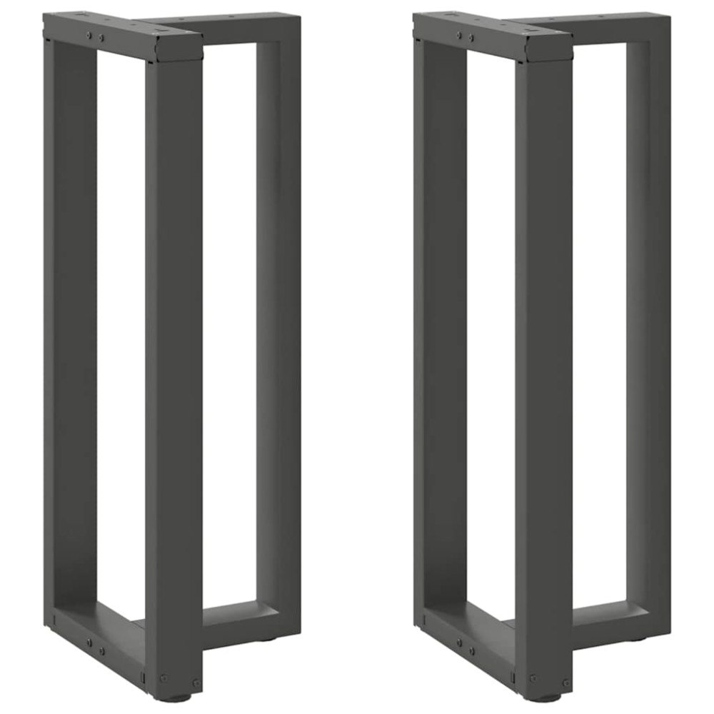 vidaXL Barbordsben T-formade 2 st antracit 50x35x(100-101) cm stål