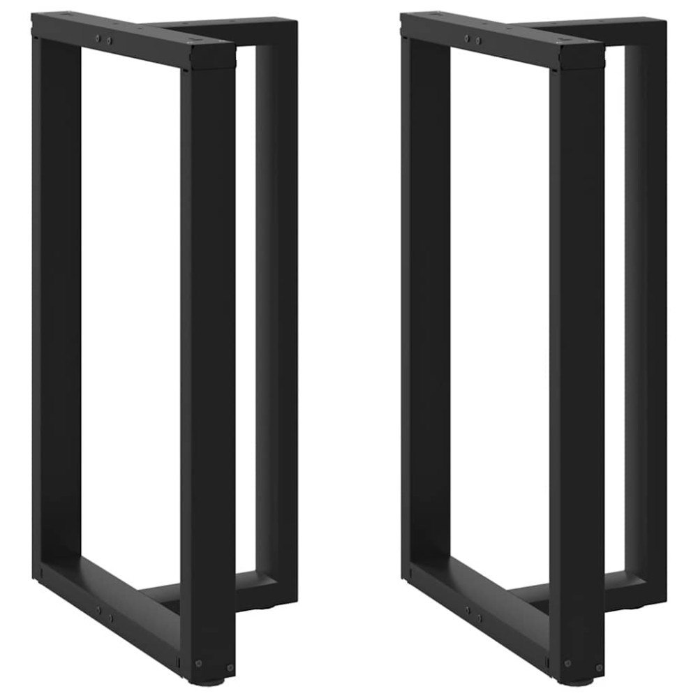 vidaXL Barbordsben T-formade 2 st svarta 60x35x(100-101) cm stål