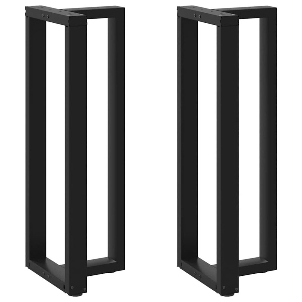vidaXL Barbordsben T-formade 2 st svarta 40x35x(110-111) cm stål