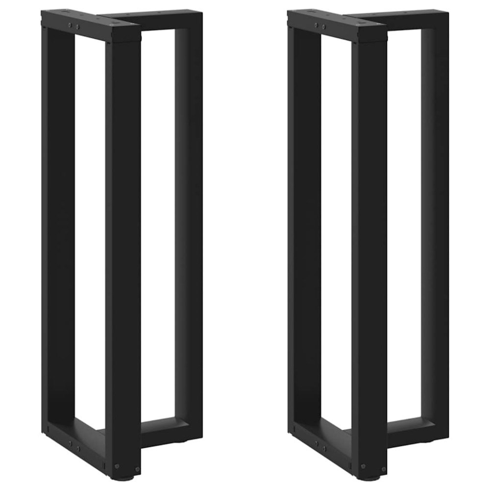 vidaXL Barbordsben T-formade 2 st svarta 50x35x(110-111) cm stål