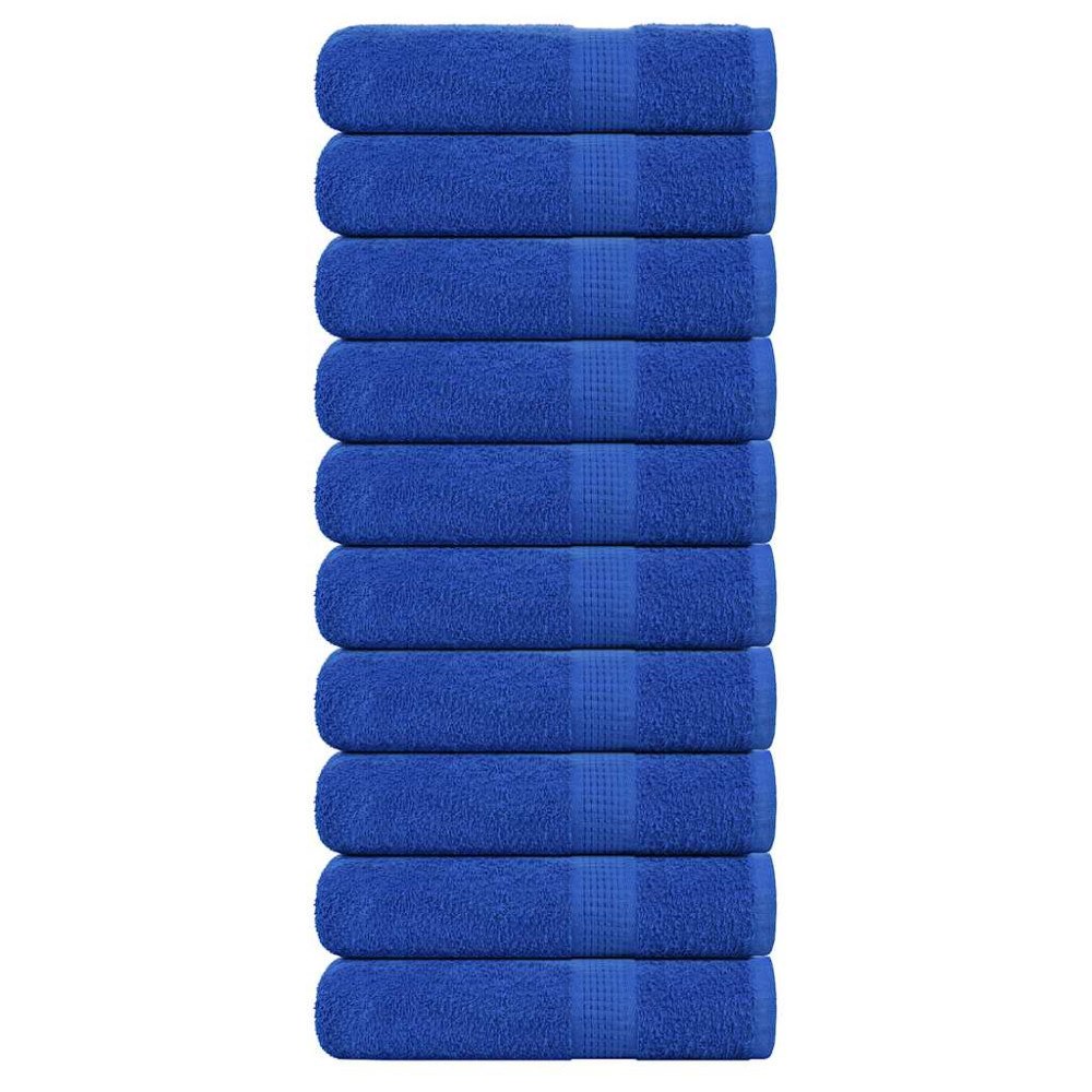 vidaXL Badlakan 10 st blå 100x150 cm 360 gsm 100% bomull