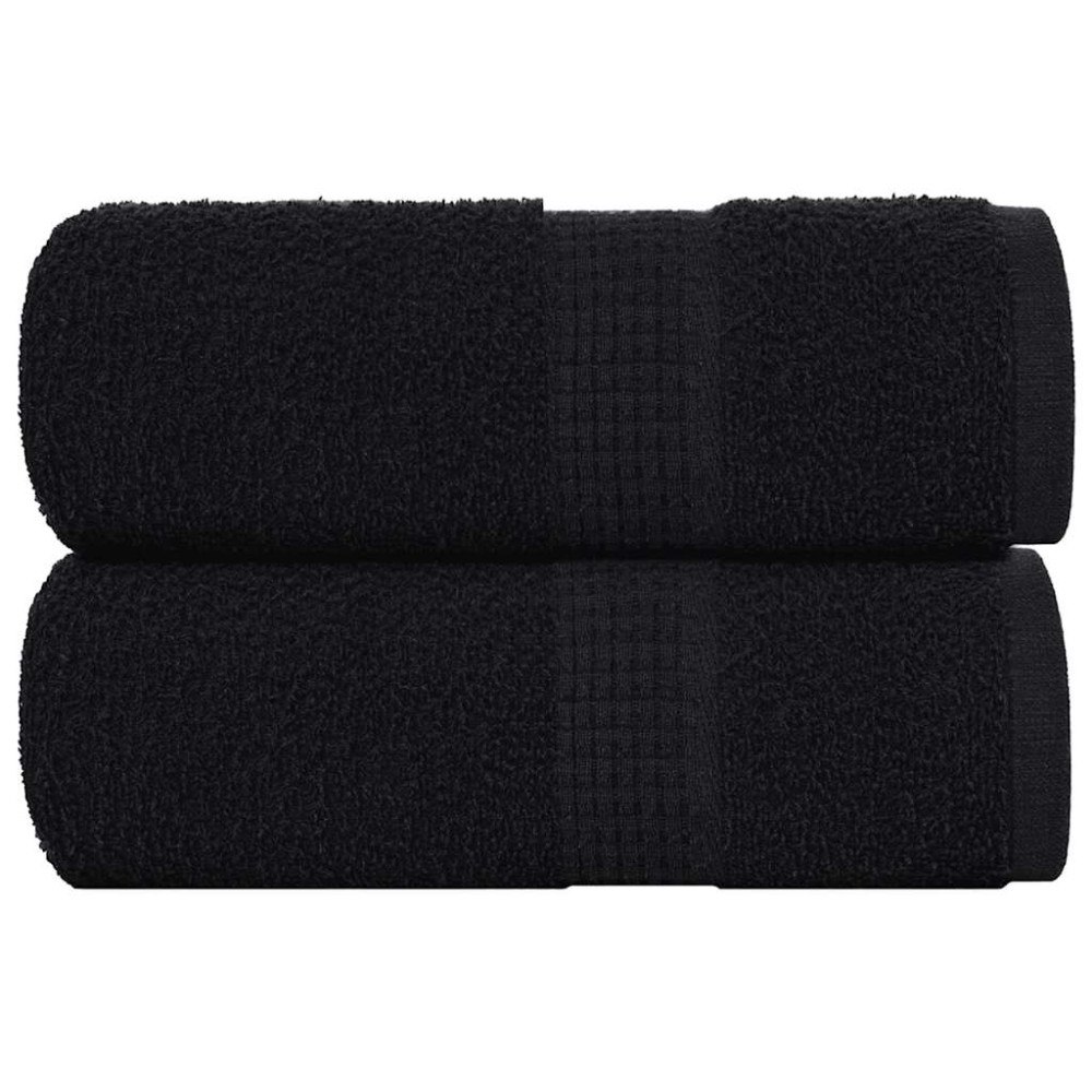 vidaXL Tvätthanddukar 2 st FROGN Svarta 30x30 cm 100% bomull
