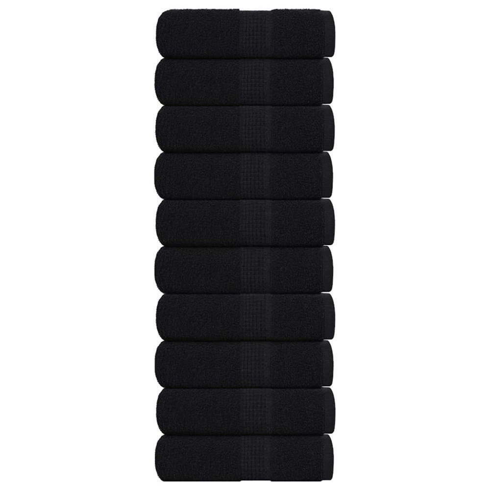 vidaXL Tvätthanddukar 10 st FROGN Svarta 30x30 cm 100% bomull