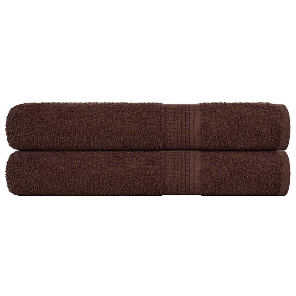 vidaXL Bastuhanddukar 2 st brun 80x200 cm 360 gsm 100% bomull