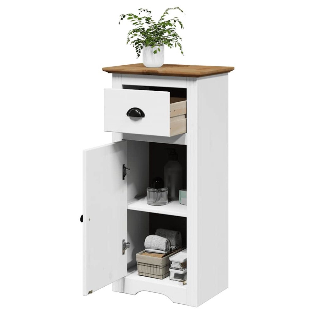 vidaXL Badrumsskåp BODO vit och brun 44x30x90 cm
