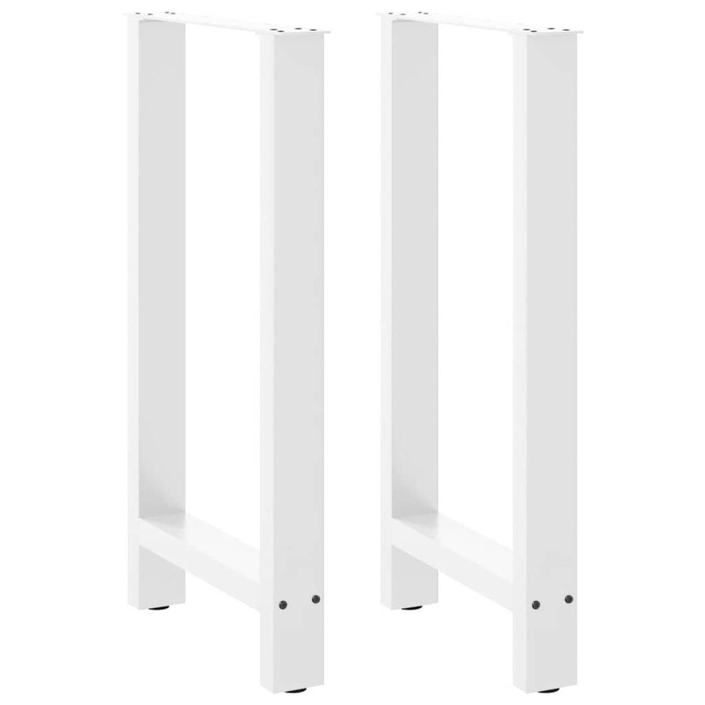 vidaXL Barbordsben vita 2 st 40x(90-91) cm stål