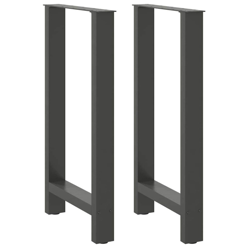 vidaXL Barbordsben antracit 2 st 40x(90-91) cm stål
