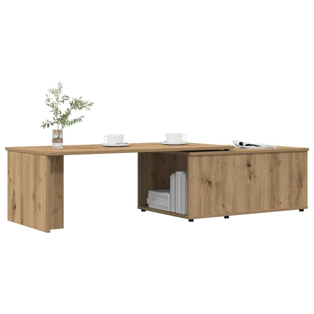 vidaXL Soffbord artisan ek 150x50x35 cm konstruerat trä