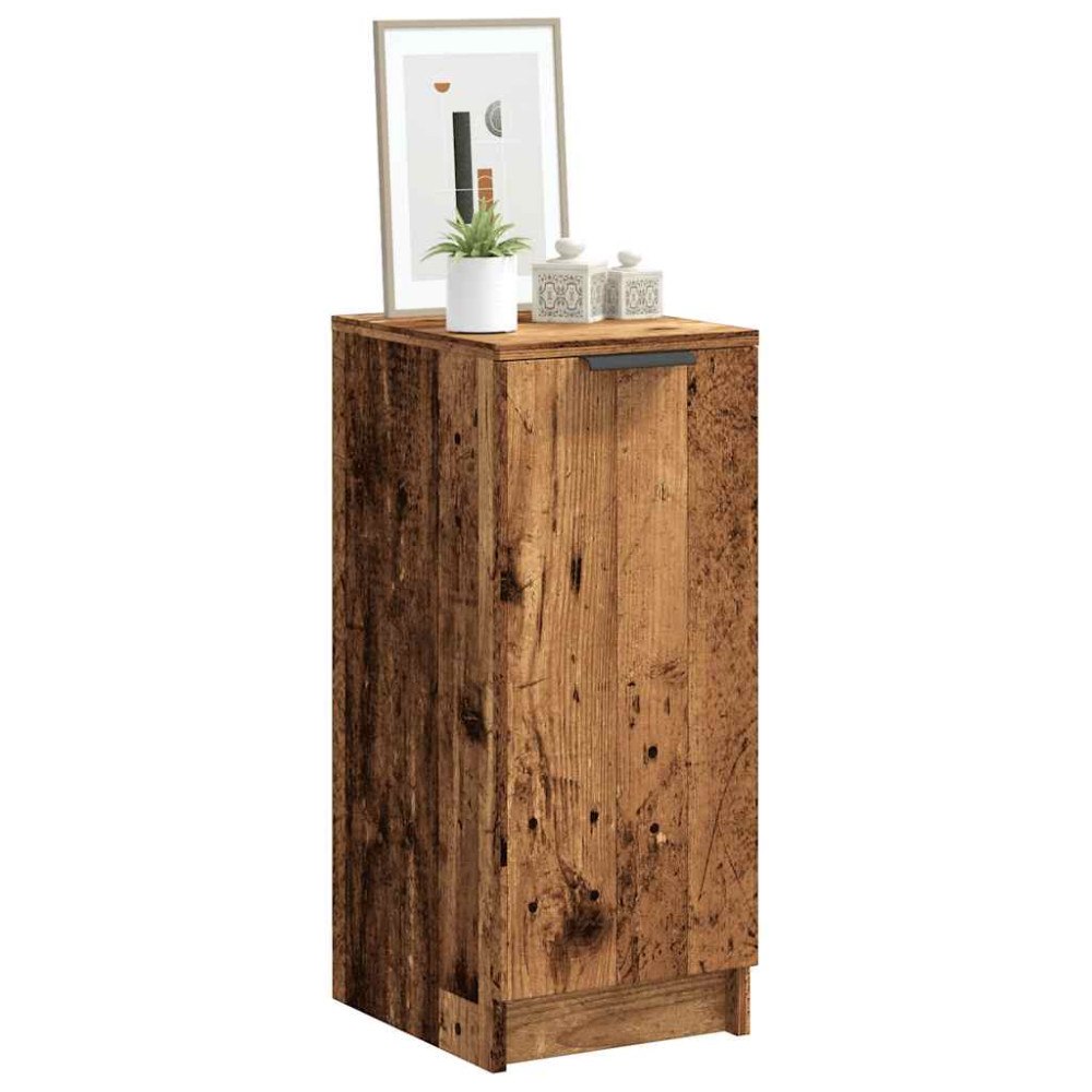 vidaXL Skoskåp åldrat trä 29,5x35x70 cm konstruerat trä