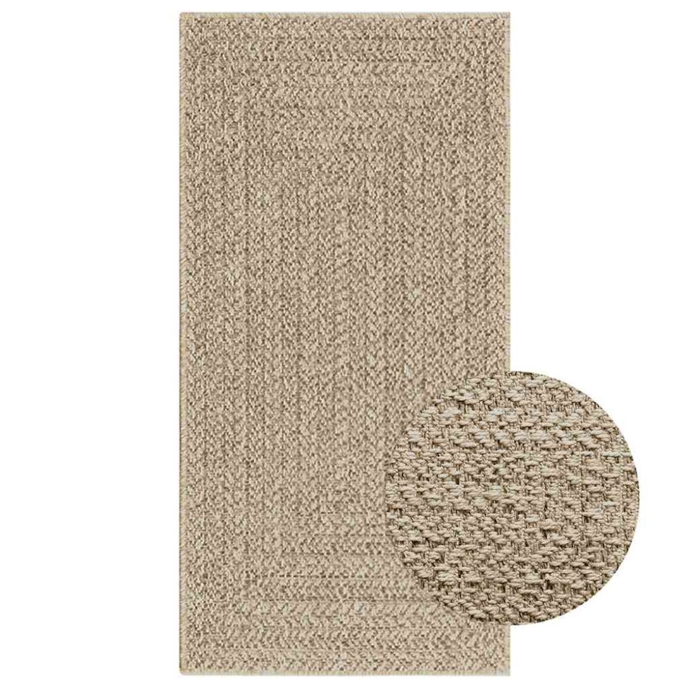 vidaXL Matta ZIZUR beige 60x110 cm jutelook inomhus och utomhus