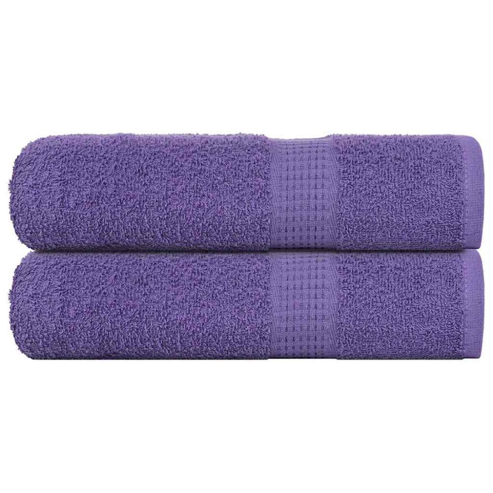 vidaXL Handdukar 2 st lila 50x100 cm 360 gsm 100% bomull
