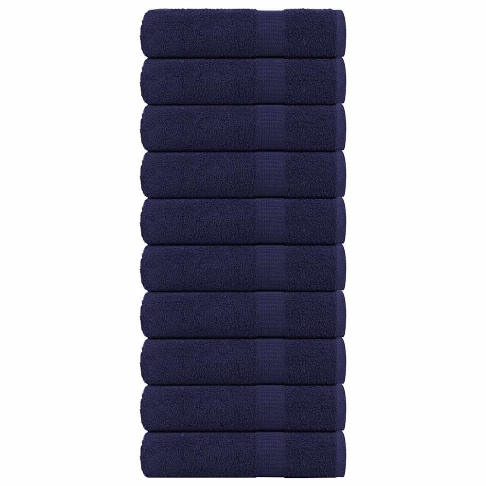 vidaXL Handdukar 10 st marinblå 50x100 cm 360 gsm 100% bomull