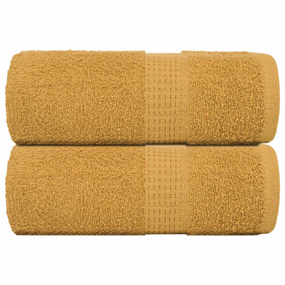 vidaXL Tvätthanddukar 2 st FROGN Guld 30x30 cm 100% Bomull