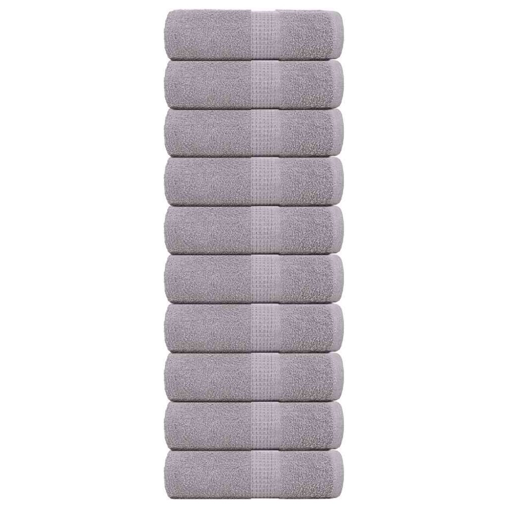 vidaXL Tvätthanddukar 10 st FROGN Grå 30x30 cm 100% bomull