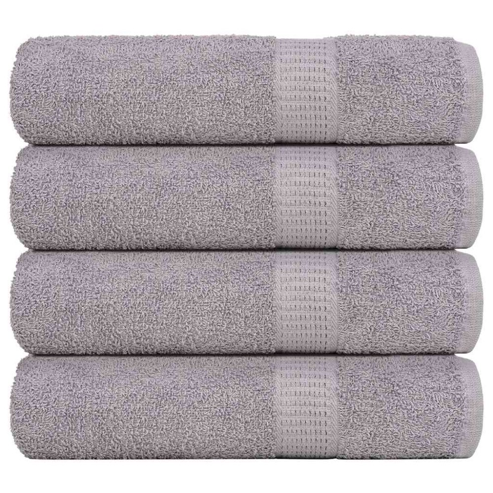 vidaXL Duschhanddukar 4 st grå 70x140 cm 360 gsm 100% bomull