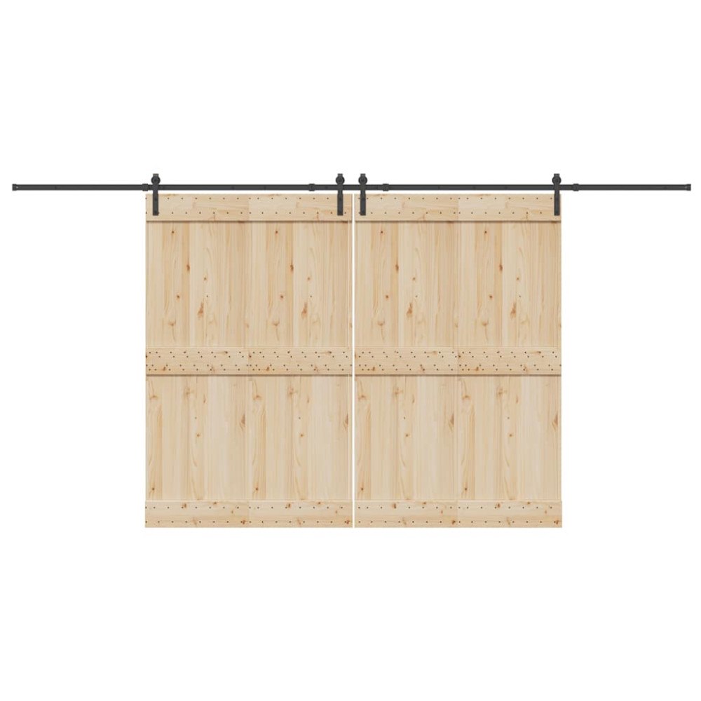 vidaXL Skjutdörrsbeslag 427 cm stål svart