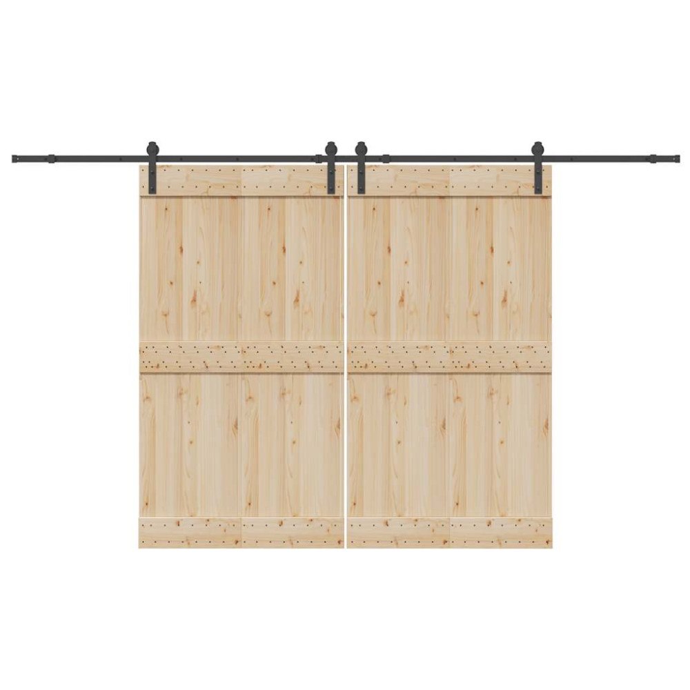 vidaXL Skjutdörrsbeslag 366 cm stål svart