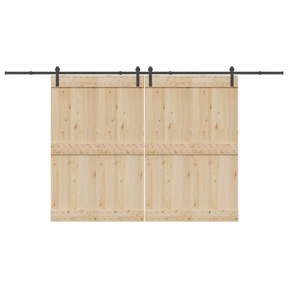 vidaXL Skjutdörrsbeslag 400 cm stål svart