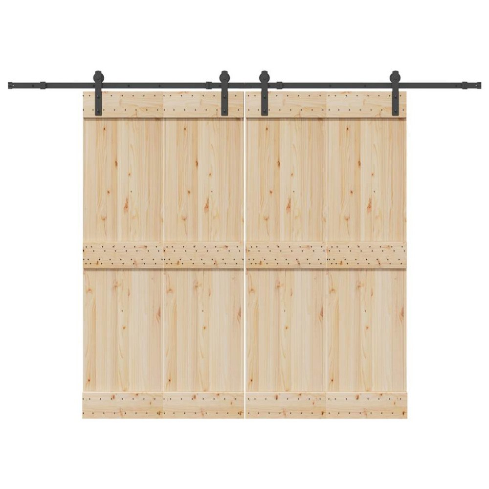vidaXL Skjutdörrsbeslag 427 cm stål svart