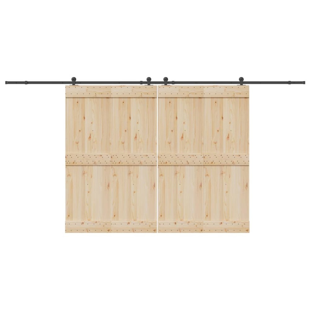 vidaXL Skjutdörrsbeslag 427 cm stål svart