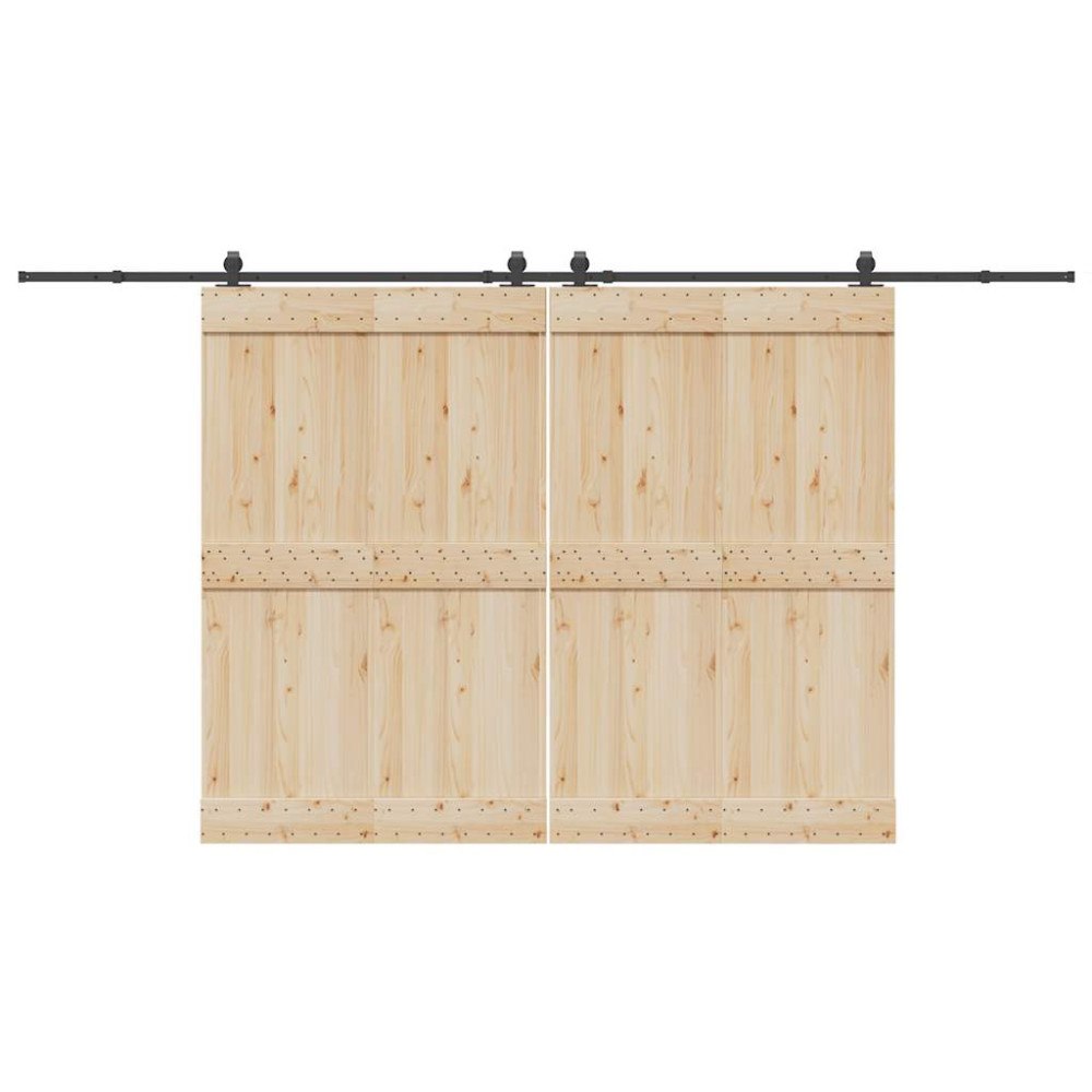 vidaXL Skjutdörrsbeslag 400 cm stål svart