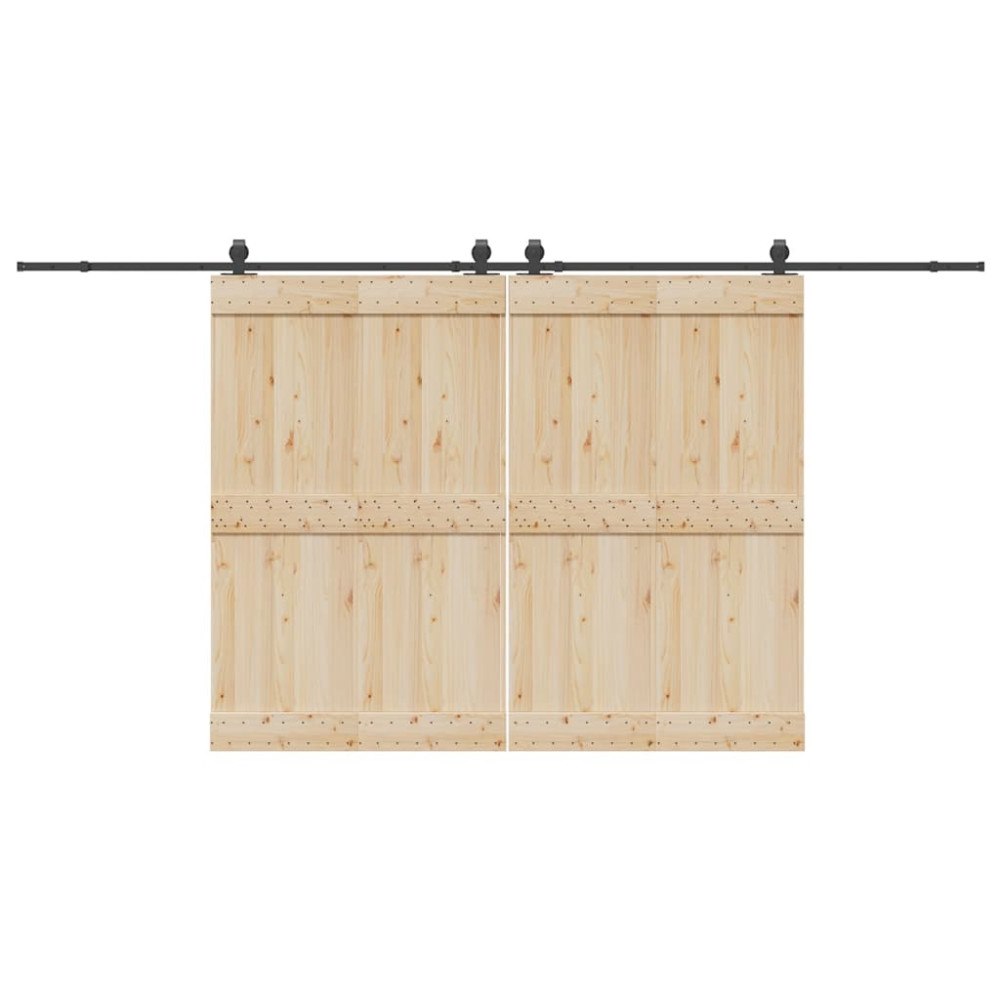 vidaXL Skjutdörrsbeslag 427 cm stål svart