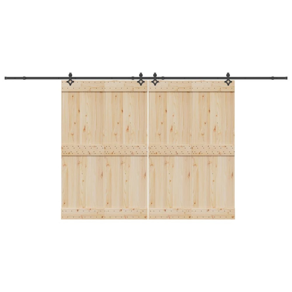 vidaXL Skjutdörrsbeslag 427 cm stål svart