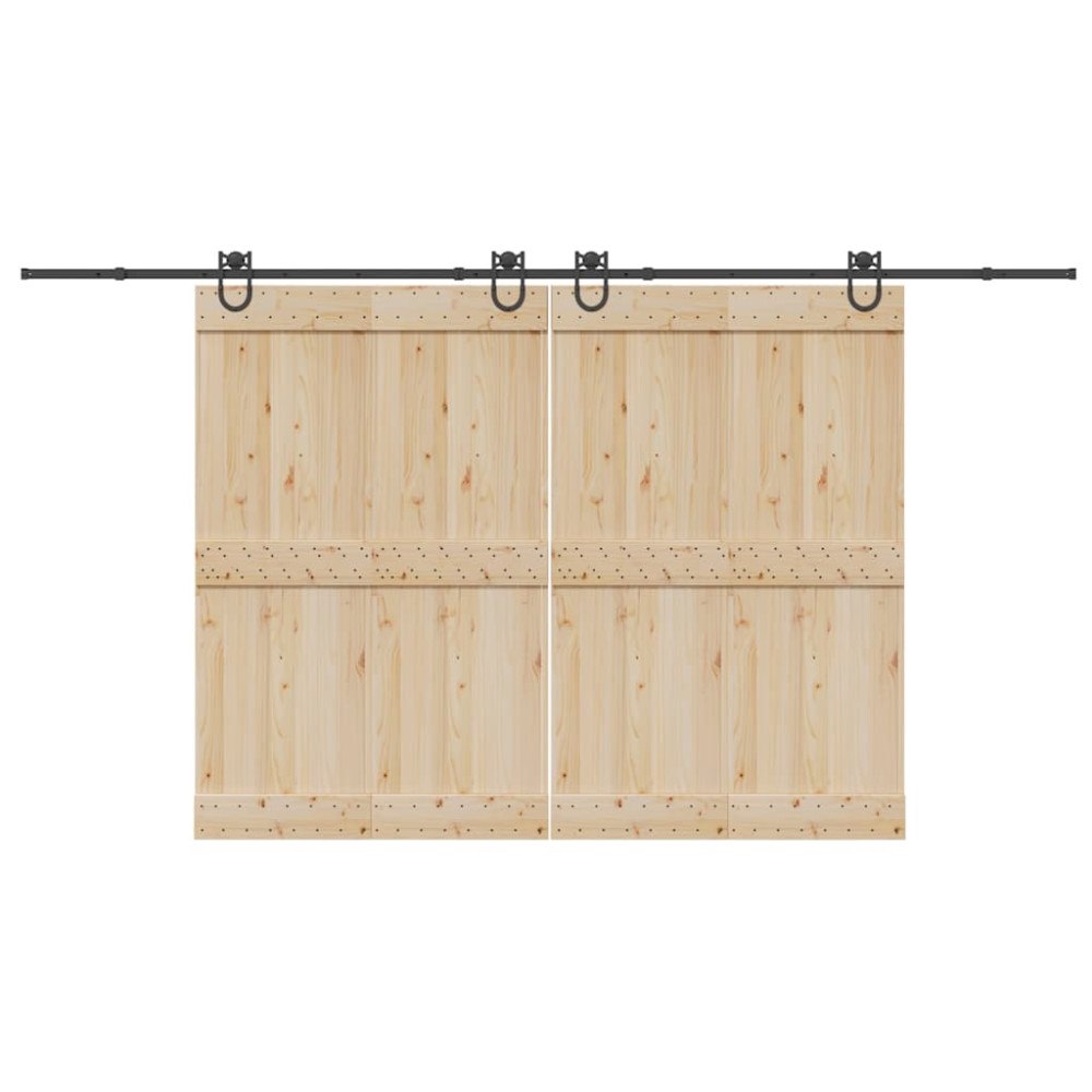 vidaXL Skjutdörrsbeslag 400 cm stål svart