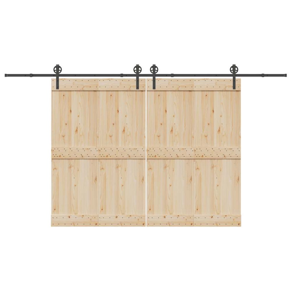 vidaXL Skjutdörrsbeslag 400 cm stål svart