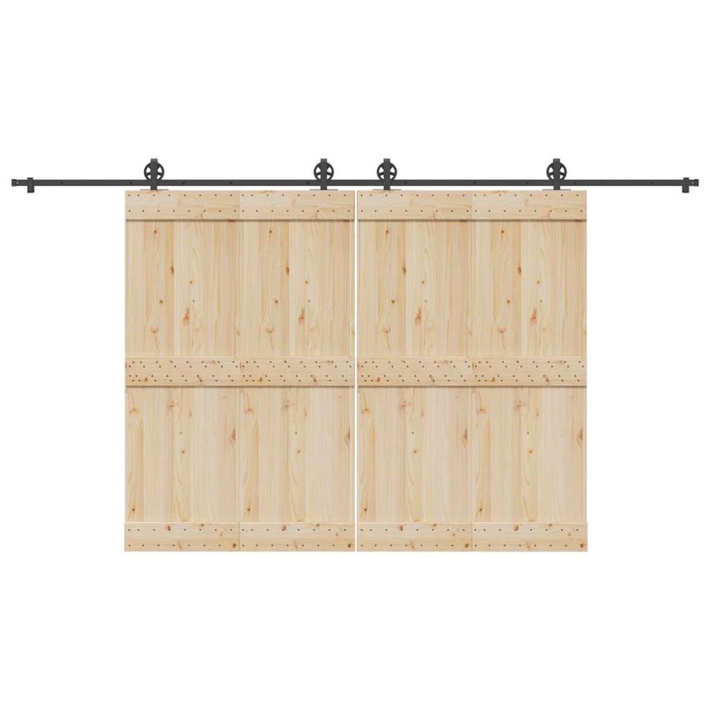 vidaXL Skjutdörrsbeslag 400 cm stål svart