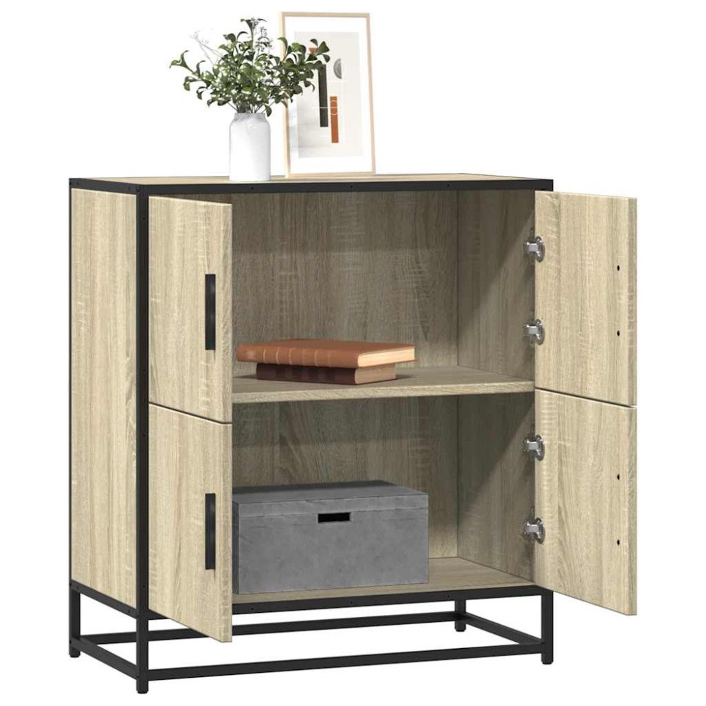 vidaXL Skänk sonoma-ek 68x35x76 cm konstruerat trä