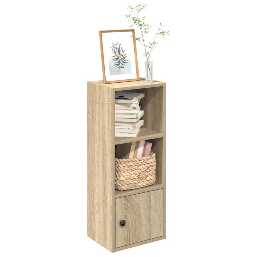 vidaXL Bokhylla sonoma-ek 31x24x77 cm konstruerat trä