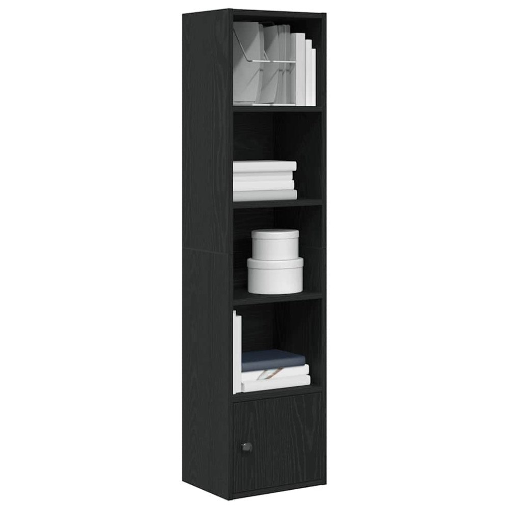 vidaXL Bokhylla svart ek 31x24x127 cm konstruerat trä