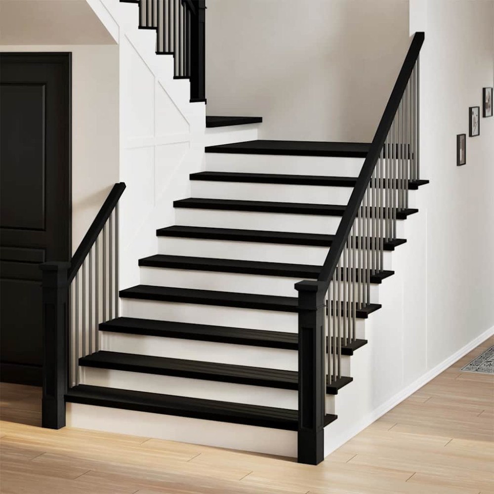 vidaXL Trappstegsmattor 12 pcs mörkbrun 110x25x2 cm massiv ek