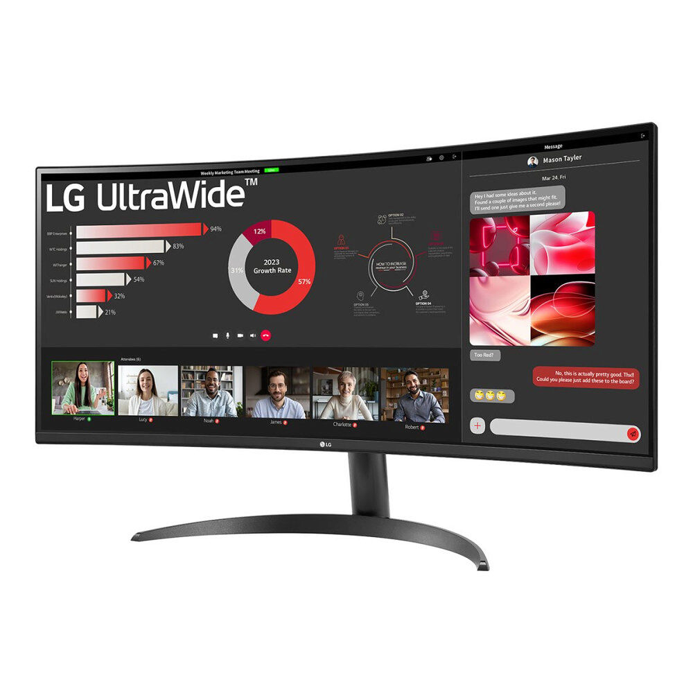 LG Electronics LG UltraWide 34WR50QK-B - LED-skärm - böjd - 34" - HDR