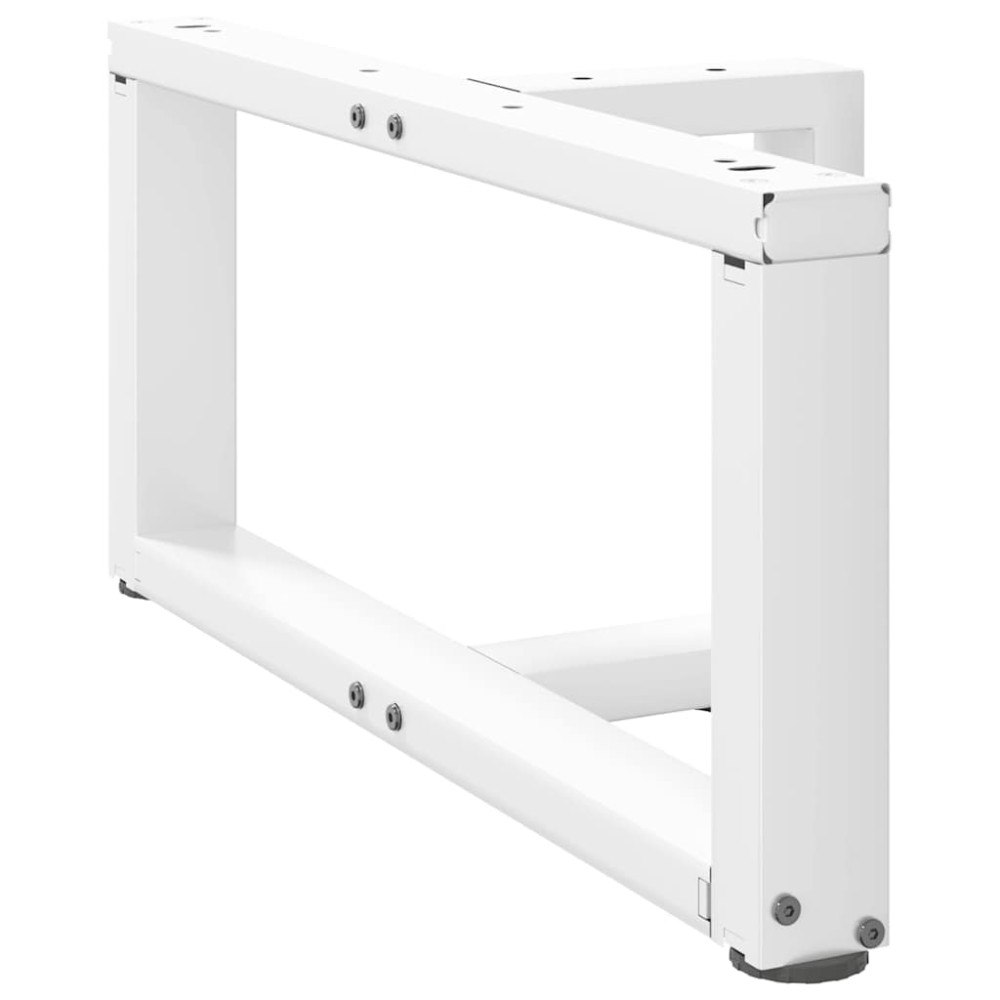 vidaXL Soffbordsben T-formade 2 st vita 60x25x(30-31) cm stål
