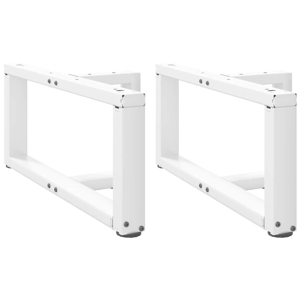 vidaXL Soffbordsben T-formade 2 st vita 70x25x(30-31) cm stål