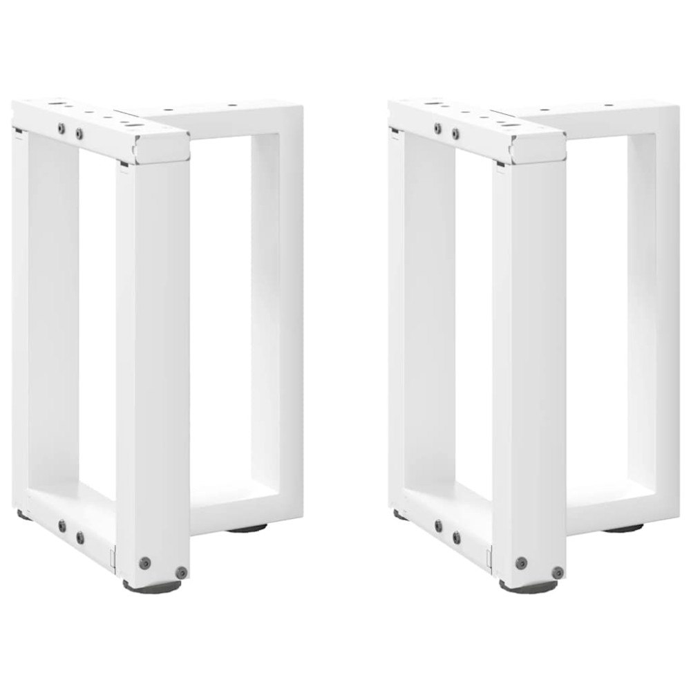 vidaXL Soffbordsben T-formade 2 st vita 28x25x(42-43) cm stål