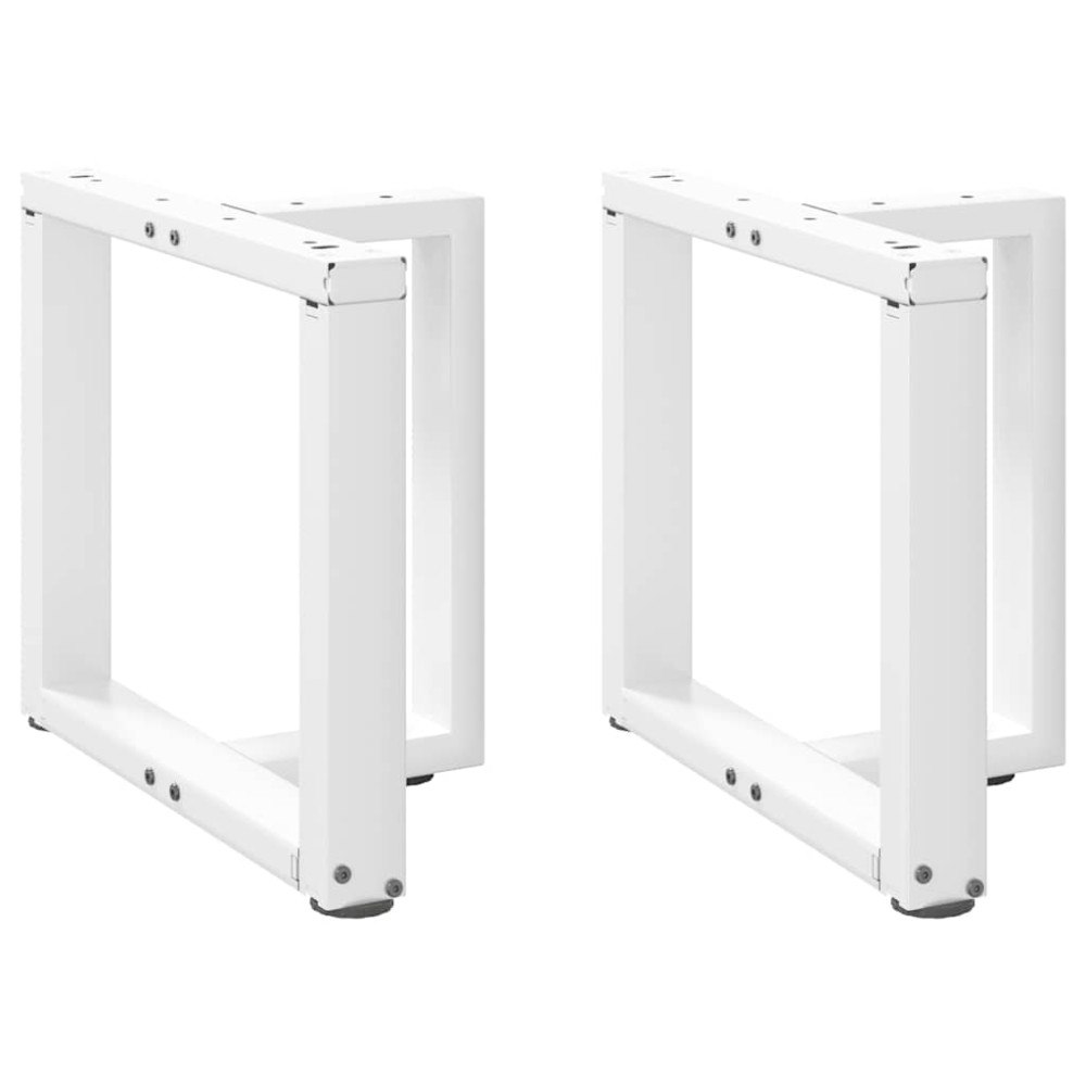 vidaXL Soffbordsben T-formade 2 st vita 50x25x(42-43) cm stål
