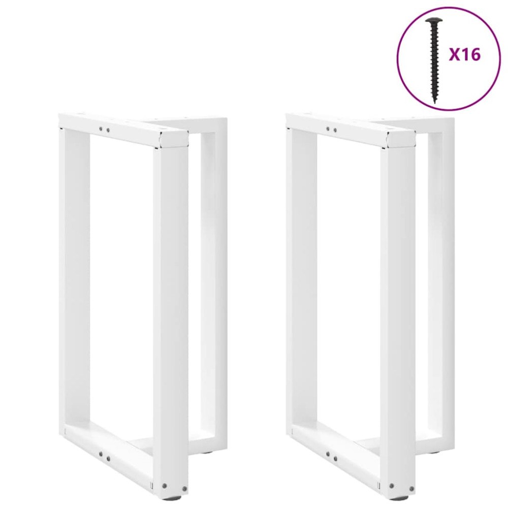 vidaXL Barbordsben T-formade 2 st vita 60x35x(90-91) cm stål