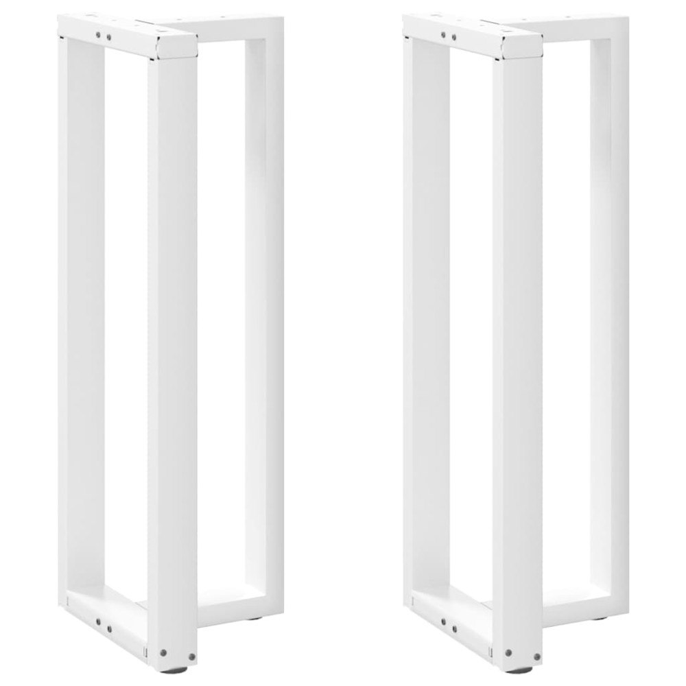 vidaXL Barbordsben T-formade 2 st vita 50x35x(110-111) cm stål
