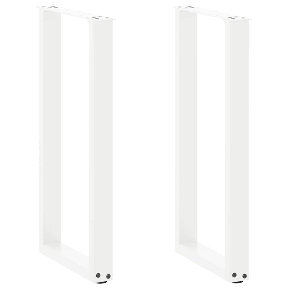 vidaXL Konsolbordsben U-formade 2 st vita 28x(72-73) cm stål