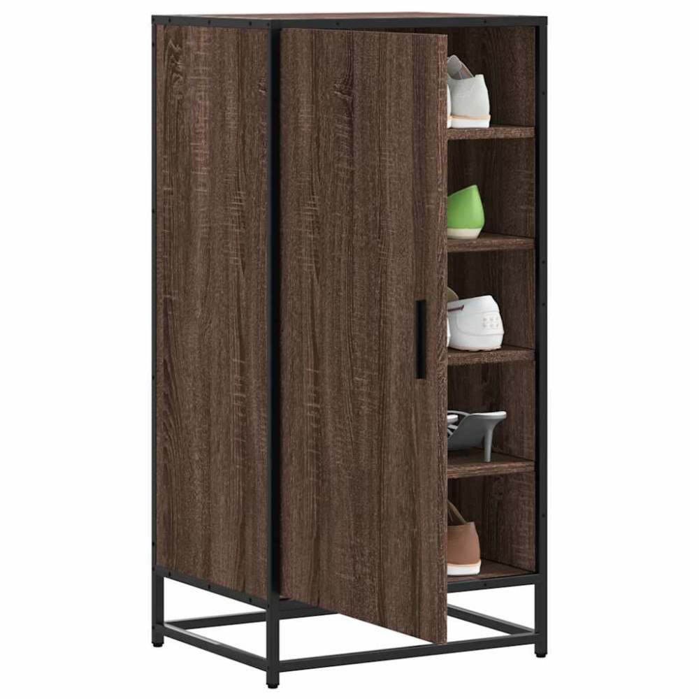 vidaXL Skohylla brun ek 48x38x97,5 cm konstruerat trä