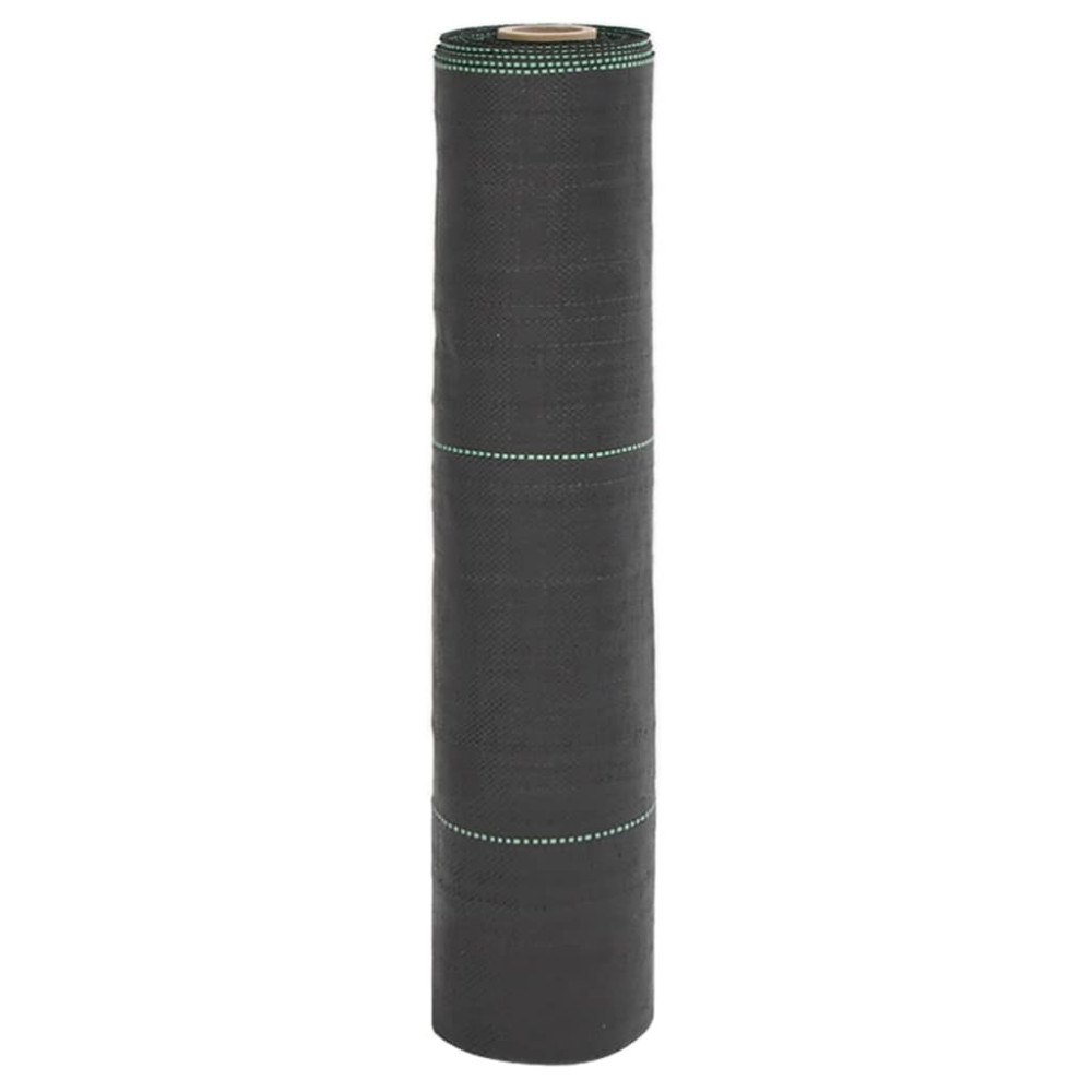 vidaXL Ogräsmatta svart 0,5x100 m PP