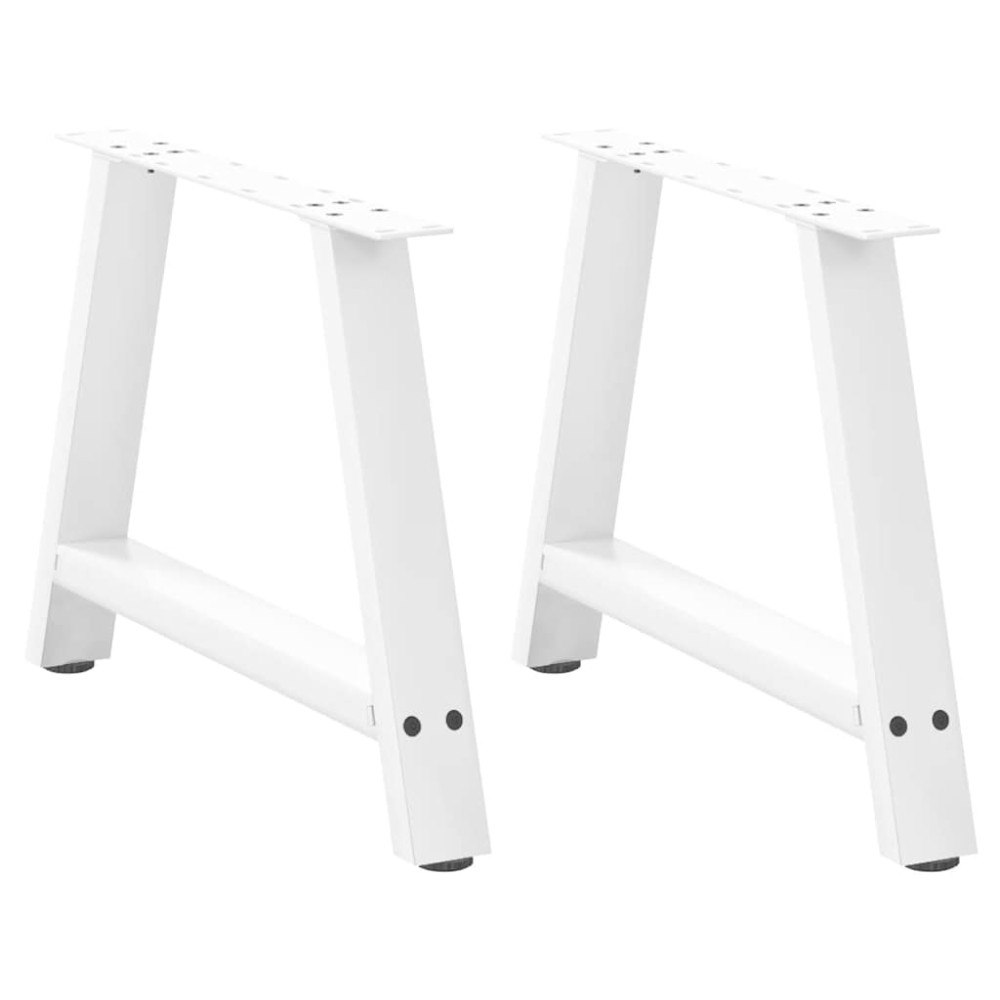 vidaXL Soffbordsben A-formade 2 st vita 60x(42-43) cm stål