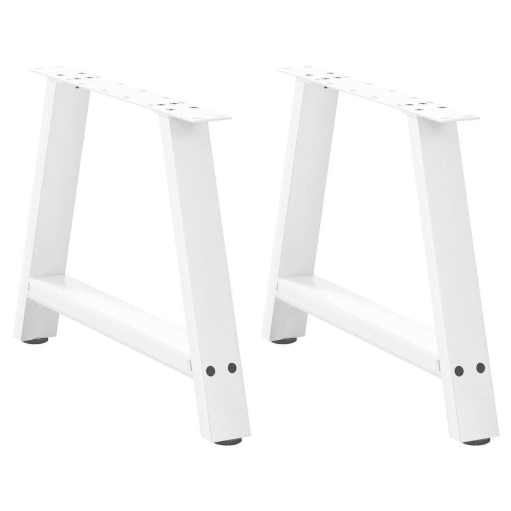vidaXL Soffbordsben A-formade 2 st vita 70x(42-43) cm stål