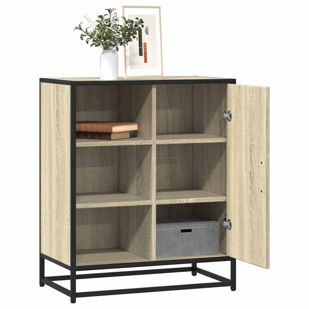 vidaXL Skänk sonoma-ek 62x35x76 cm konstruerat trä