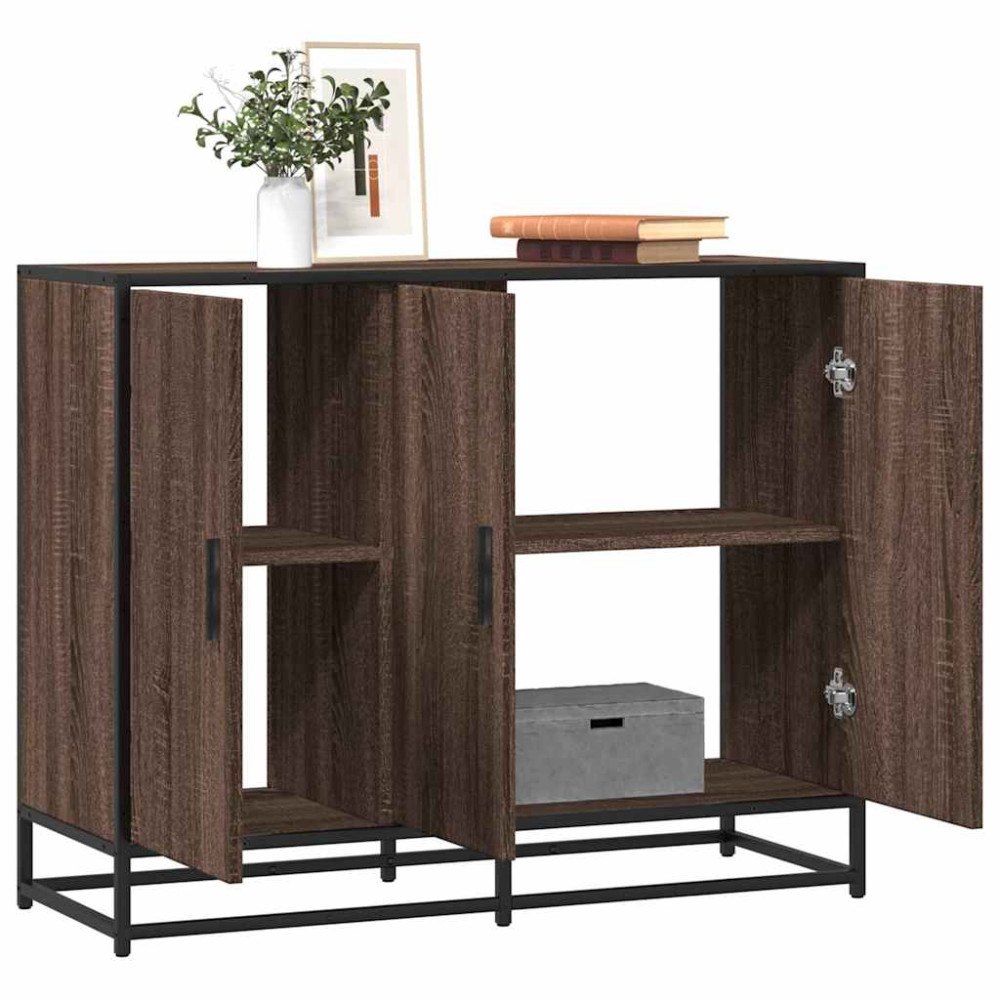 vidaXL Skänk brun ek 94x35x76 cm konstruerat trä